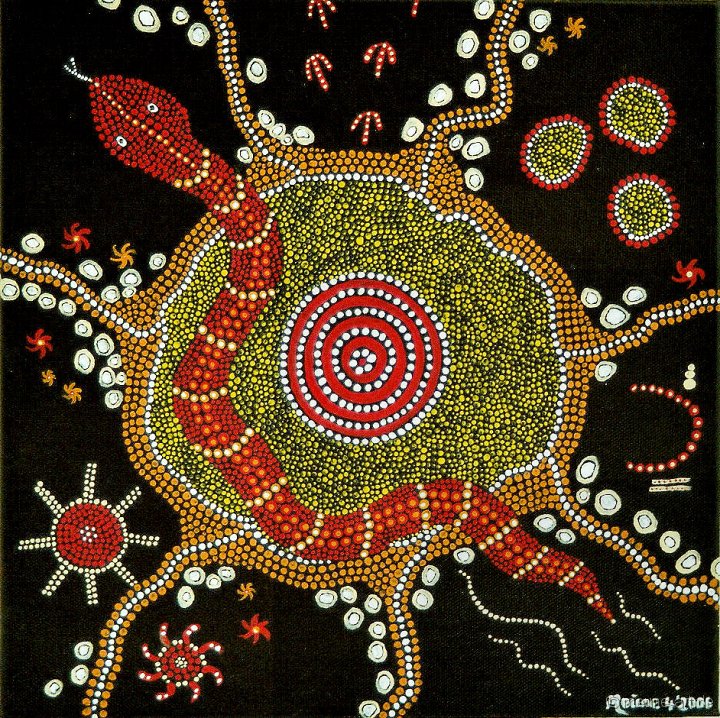 15 Der Weg der Schlange Acryl auf Leinwand;
30 x 30 cm